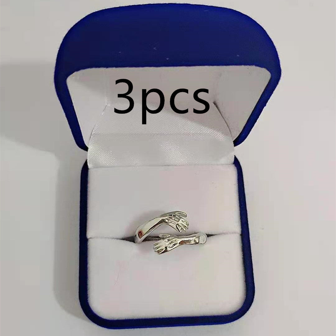 Simple And Creative Love Hands Embracing Ring Pi-Mart