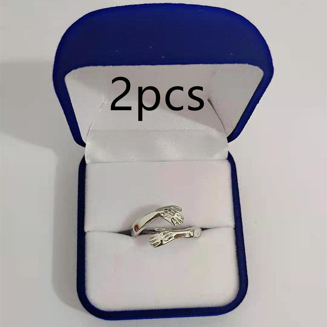 Simple And Creative Love Hands Embracing Ring Pi-Mart
