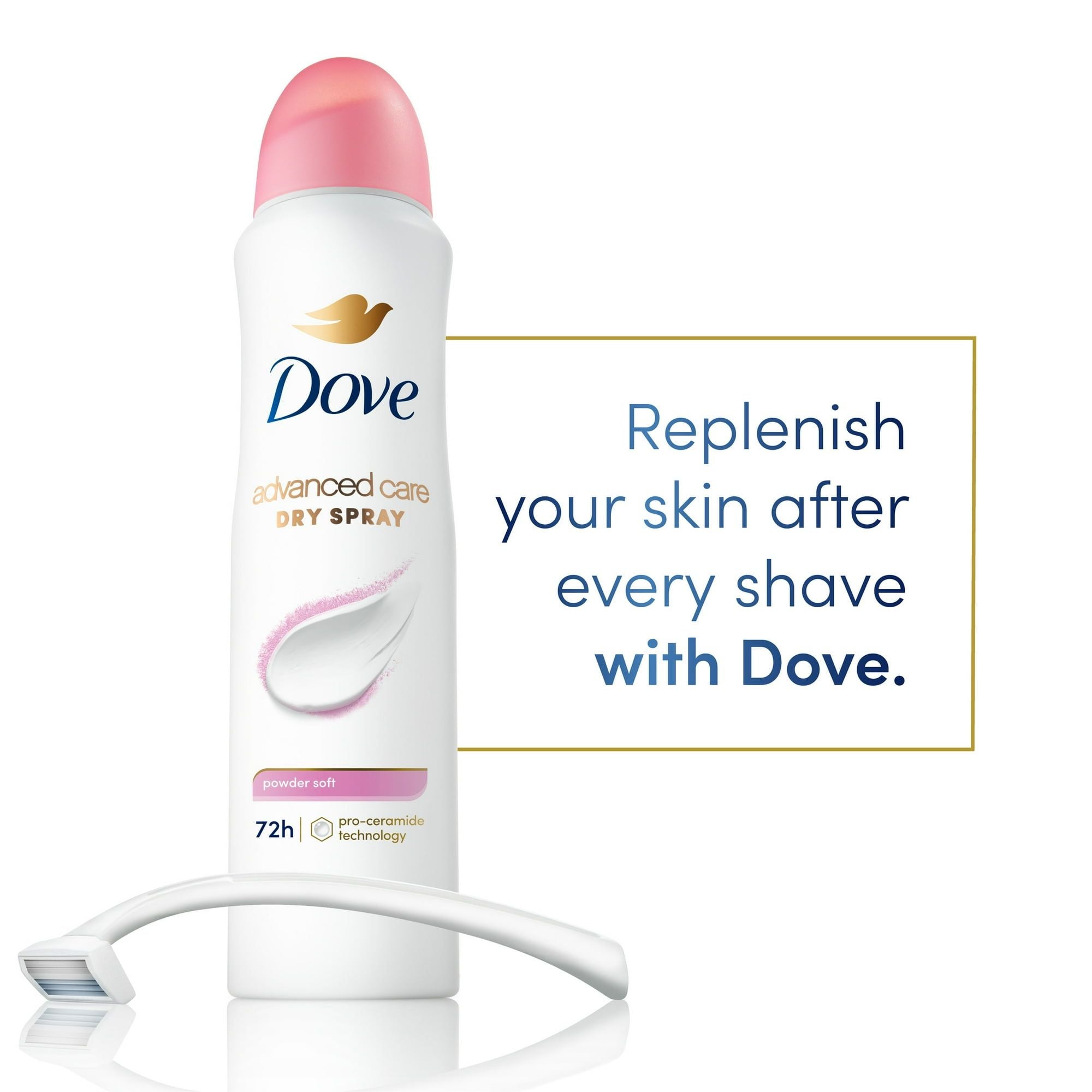 Dove Advanced Care Long Lasting Women's Antiperspirant Deodorant Spray, Powder Soft, 3.8 oz