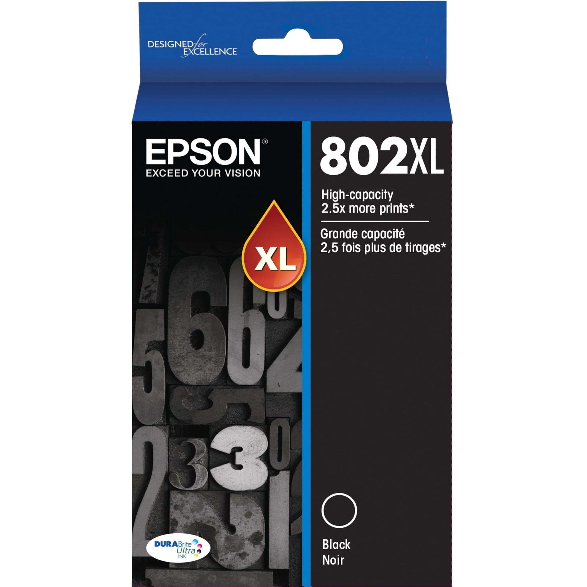 EPSON T802 DURABrite Ultra Genuine Ink High Capacity Black Cartridge