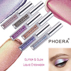 PHOERA Magnificent Metals Glitter and Glow Liquid Eyeshadow 12 Colors Lootquake LLC