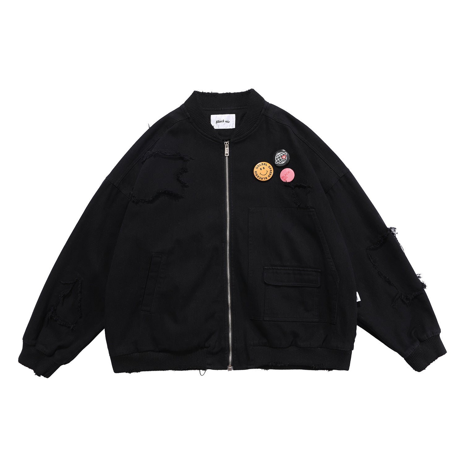 BLACKAIR Street Brand Spring And Summer Men's National Tide Old Punk Hip-hop Men's AQnd Women's Baseball Jackets