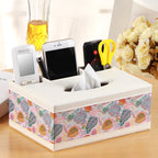 Multifunctional Leather PU Tissue Box European Napkin Storage Box