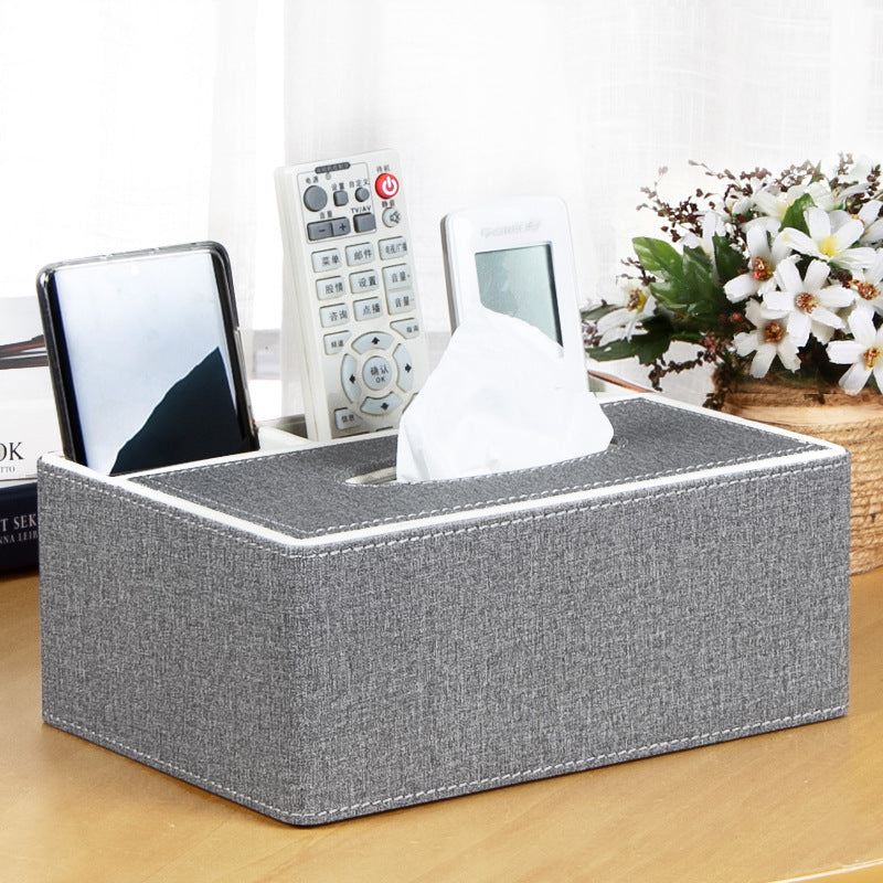 Multifunctional Leather PU Tissue Box European Napkin Storage Box