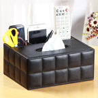 Multifunctional Leather PU Tissue Box European Napkin Storage Box