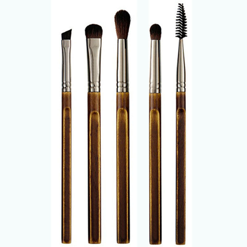 New 9-Piece Makeup Set Brush Complete Set Of Retro Wooden Handle Makeup Utensils Pi-Mart