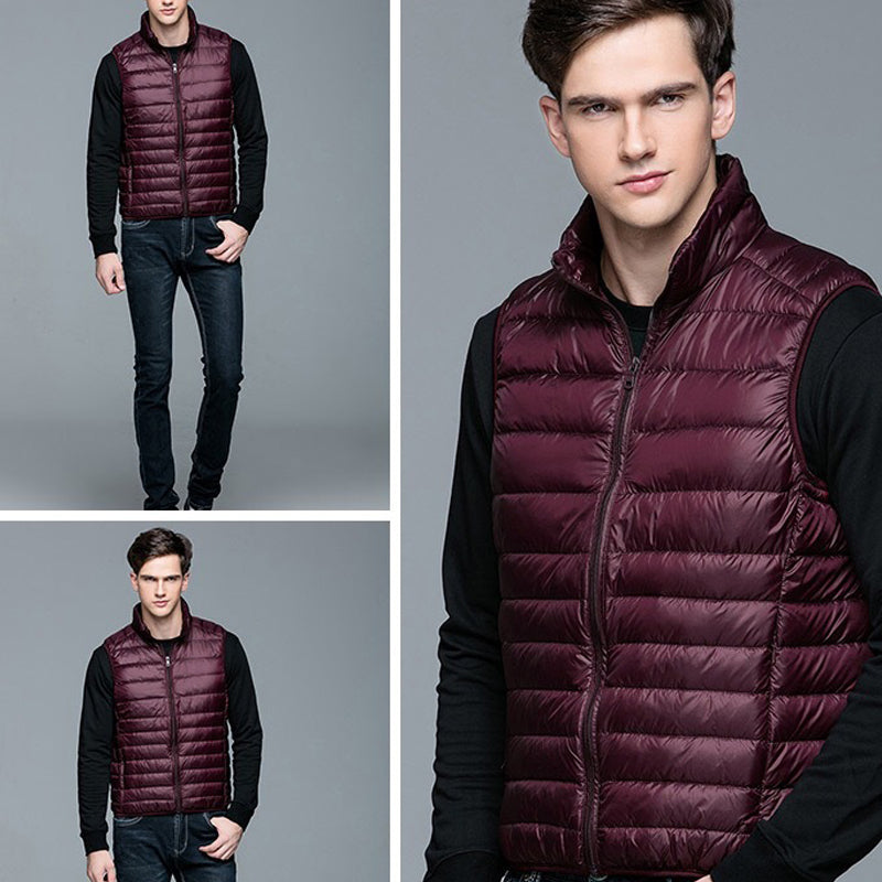 Fashionable Men's Stand Collar Down Jacket Vest