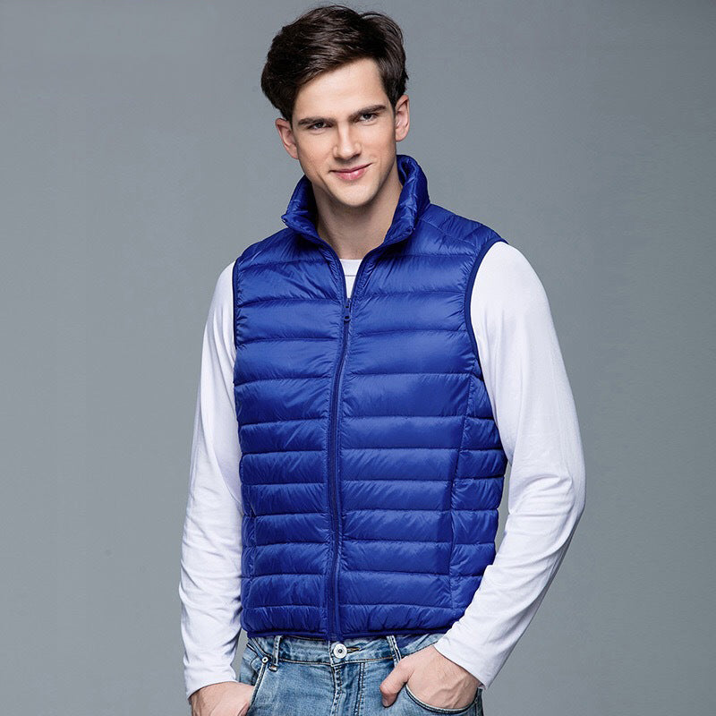 Fashionable Men's Stand Collar Down Jacket Vest