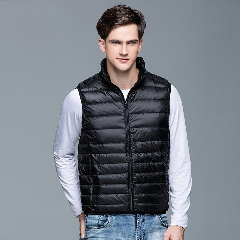 Fashionable Men's Stand Collar Down Jacket Vest