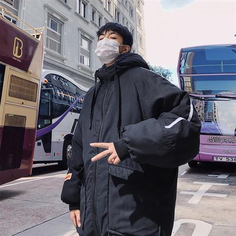 Korean Style Trendy Loose Hooded Padded Jacket Pi-Mart