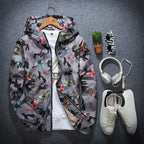 Hooded Men'S Jacket Casual Long Sleeve Student Top Slim Teen Windbreaker Pi-Mart