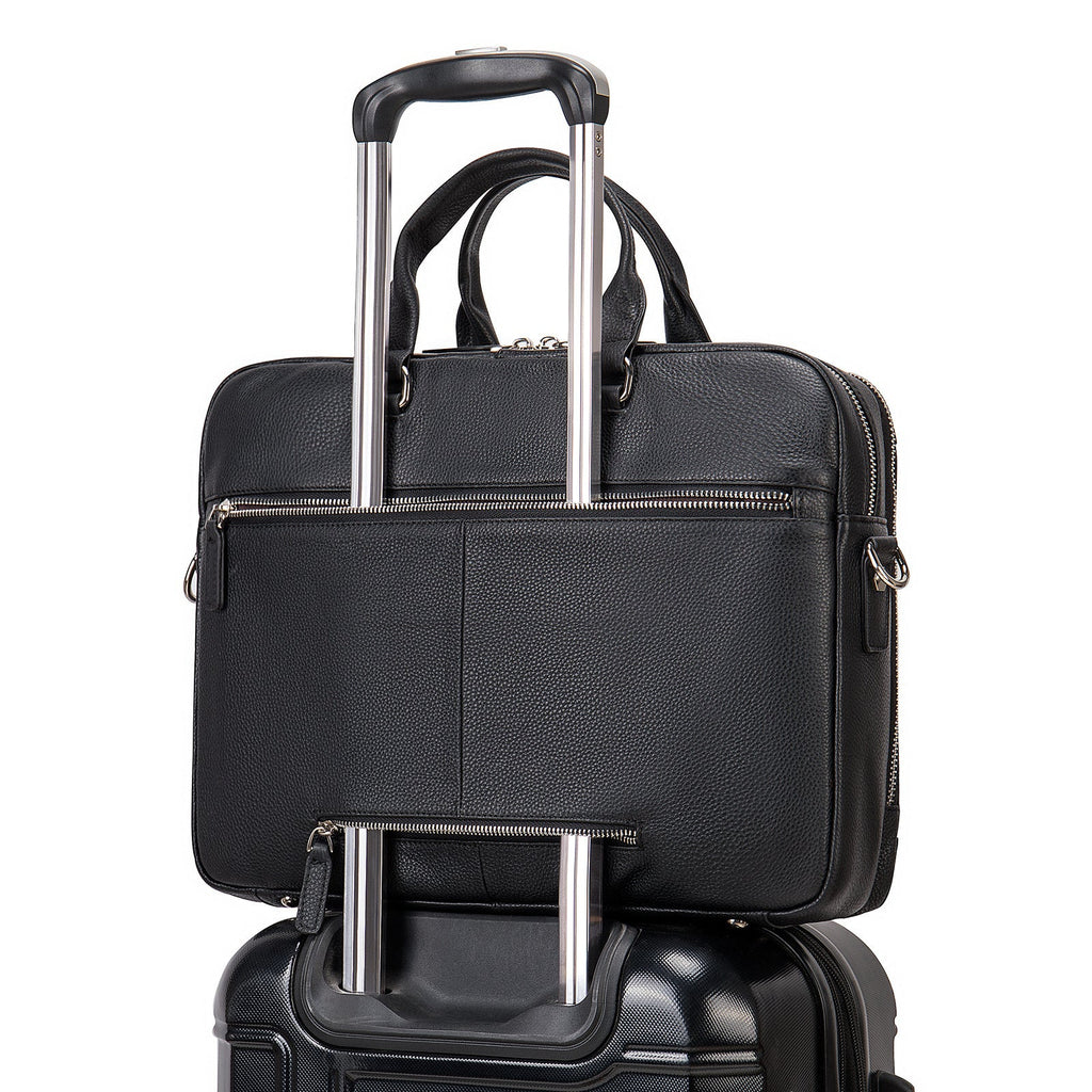 MVA Briefcase, Leather Men's Business Handbag, First Layer Leather Laptop Business Bag, Spot Wholesale Pi-Mart