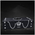 DAD Tissue Box Cover Tissue Box Inlaid With Rhinestone Crown Pi-Mart