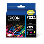EPSON 702 DURABrite Ultra Ink High Capacity Black & Standard Color Cartridge Combo Pack (T702XL-BCS) Works with WorkForce Pro WF-3720, WF-3730, WF-3733