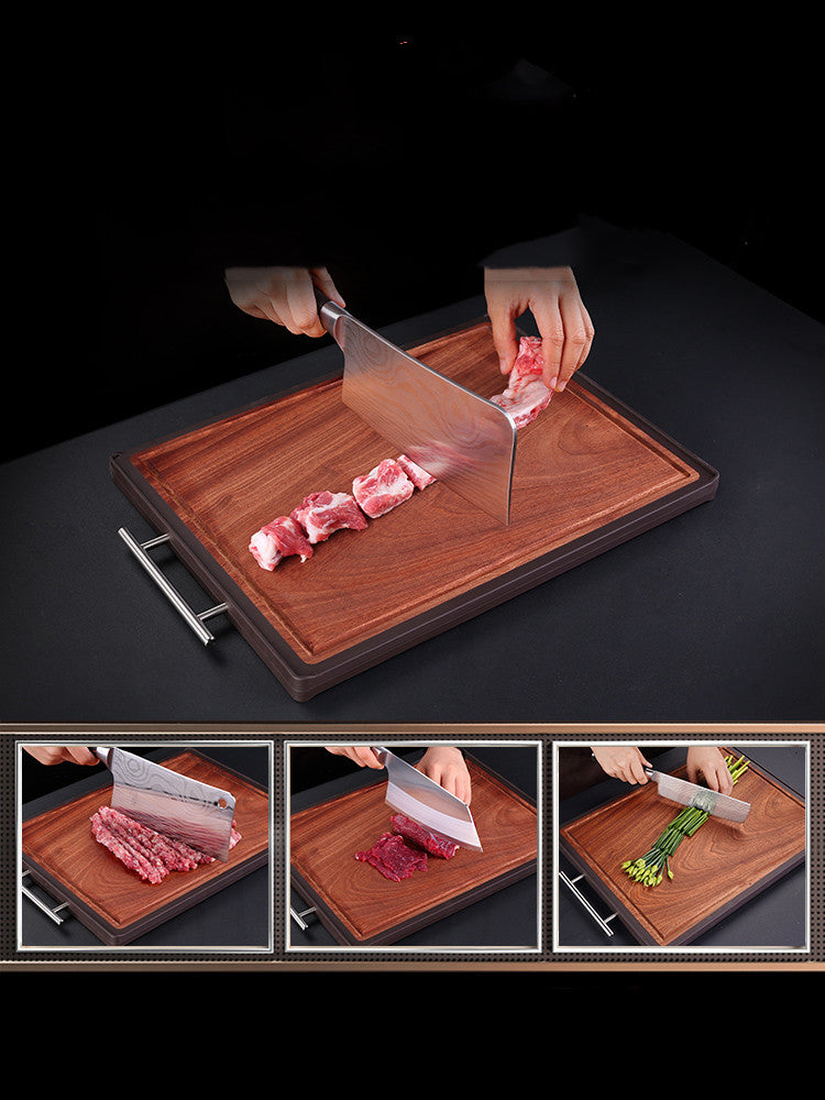 German Cutting Board Solid Wood Ebony Imported Cutting Board Double-Sided Sticky Board Accounting For Household Antibacterial And Mildew-Proof Cutting Board Cutting Board Pi-Mart