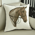 Chinese Style Horse Embroidery Bedside Pillow Lootquake LLC
