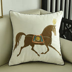 Chinese Style Horse Embroidery Bedside Pillow Lootquake LLC