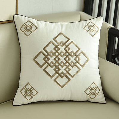 Chinese Style Horse Embroidery Bedside Pillow Lootquake LLC