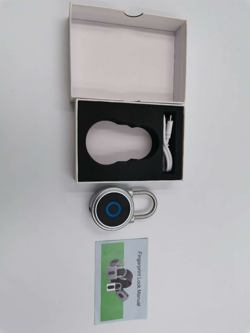 Anti-Theft Fingerprint Lock For Gym Locker Anti-Lost Easy To Carry Rechargeable Fingerprint Padlock Pi-Mart