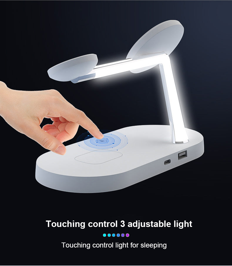 Multifunctional Five-In-One Magnetic Wireless Charging Watch Headset Desktop Mobile Phone Holder Charger 15W Fast Charge Pi-Mart