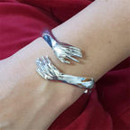 Goth Hand Hug Bracelet For Women Men Cuff Bangle Adjustable Lover Couple Bracelets Pi-Mart