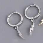 Lightning earrings female sterling silver tide earring temperament earring earrings Pi-Mart