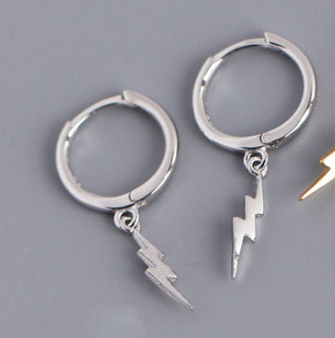 Lightning earrings female sterling silver tide earring temperament earring earrings Pi-Mart