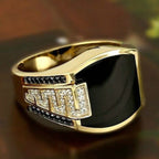 European And American Hip Hop Ring Full Diamond Ring Pi-Mart
