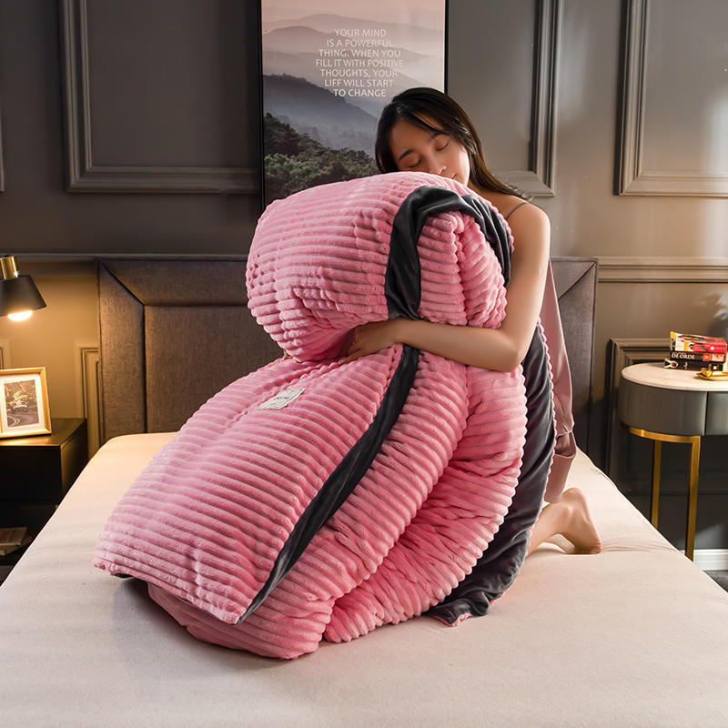 Single Double Quilt Cover Three-piece Set Winter Body Keep Warm Pi-Mart
