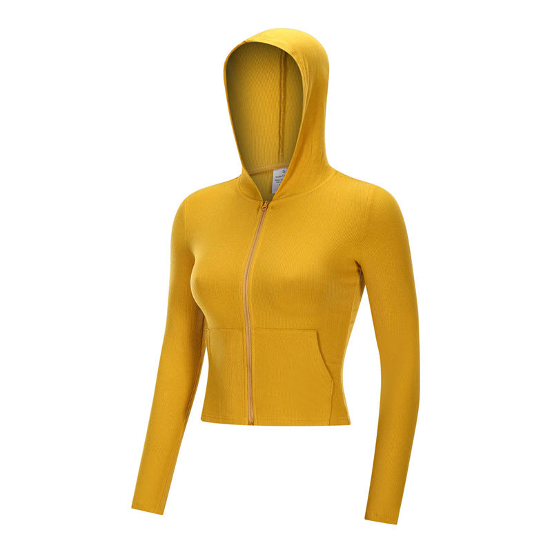 Women'S Sports Jackets Are Thin, Tight-Fitting Stretch And Quick-Drying Yoga Clothes, Running Tops, Long-Sleeved Fitness Clothes Pi-Mart