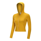 Women'S Sports Jackets Are Thin, Tight-Fitting Stretch And Quick-Drying Yoga Clothes, Running Tops, Long-Sleeved Fitness Clothes Pi-Mart