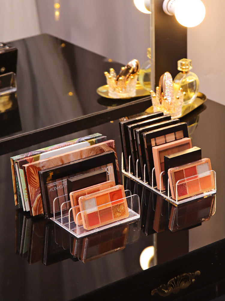 Eyeshadow Tray Storage Box Powder Cake Drawer Compartment Transparent Plastic Desktop Makeup Blush Cosmetics Storage Shelf Pi-Mart
