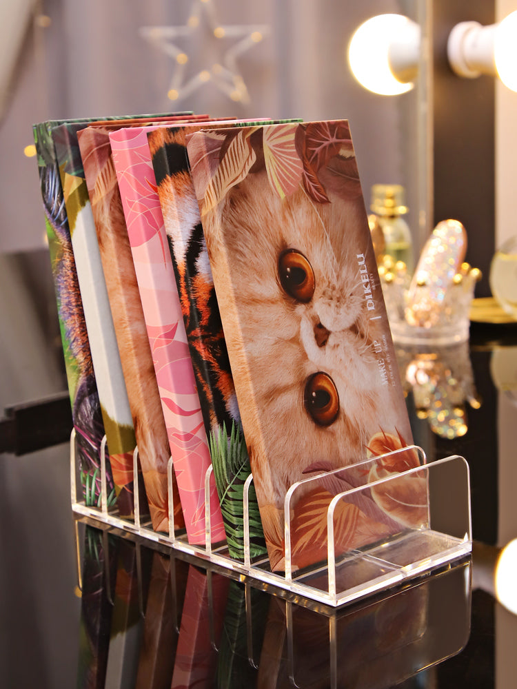 Eyeshadow Tray Storage Box Powder Cake Drawer Compartment Transparent Plastic Desktop Makeup Blush Cosmetics Storage Shelf Pi-Mart
