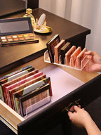 Eyeshadow Tray Storage Box Powder Cake Drawer Compartment Transparent Plastic Desktop Makeup Blush Cosmetics Storage Shelf Pi-Mart