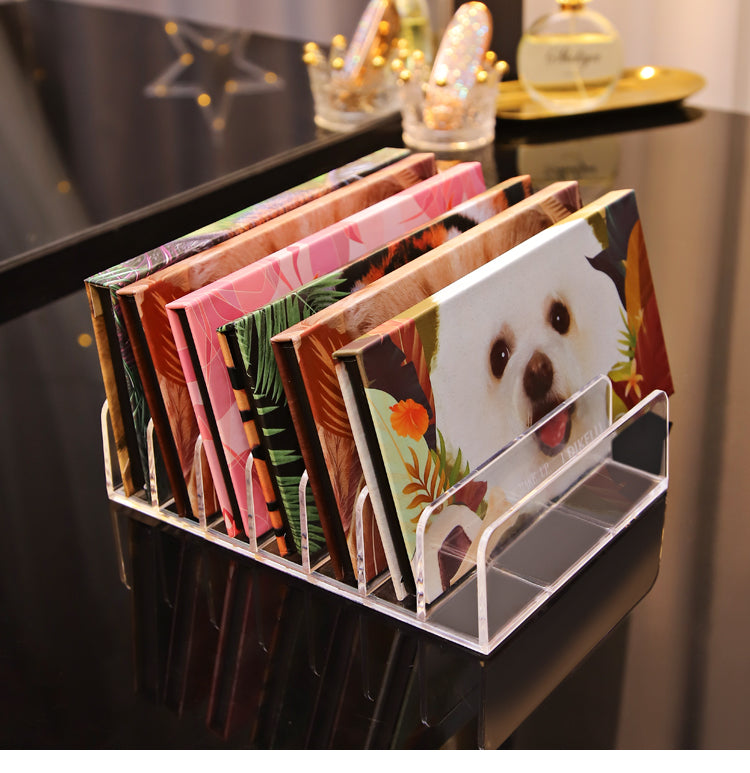 Eyeshadow Tray Storage Box Powder Cake Drawer Compartment Transparent Plastic Desktop Makeup Blush Cosmetics Storage Shelf Pi-Mart