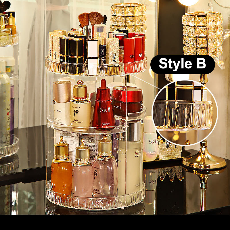 Diamond Pattern Rotating Storage Box 360 Degree Rotating Rack Pi-Mart