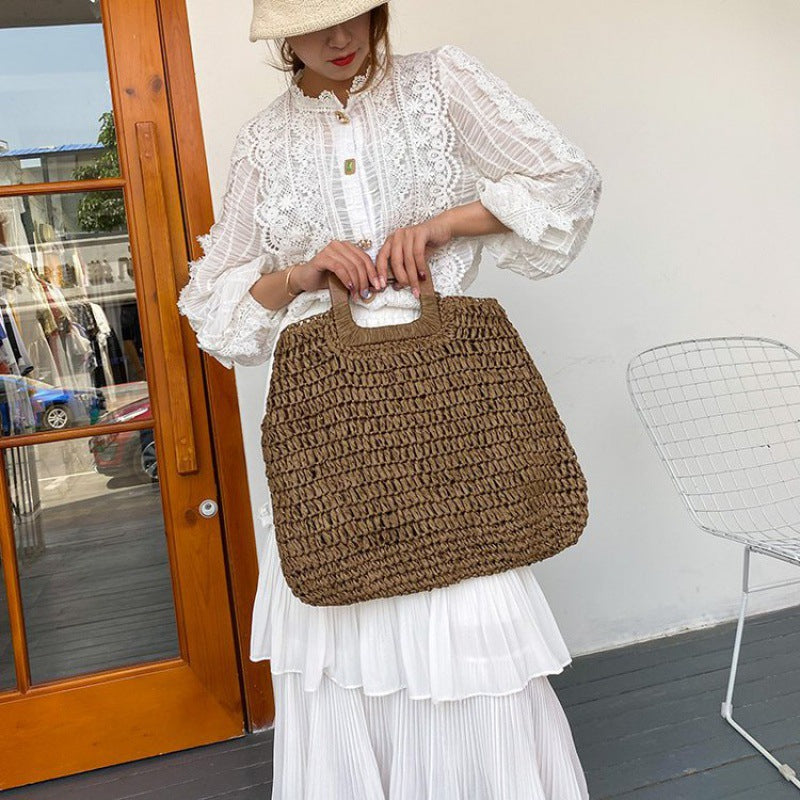 Straw Bag Beach Bag Handbag Handbag Pi-Mart