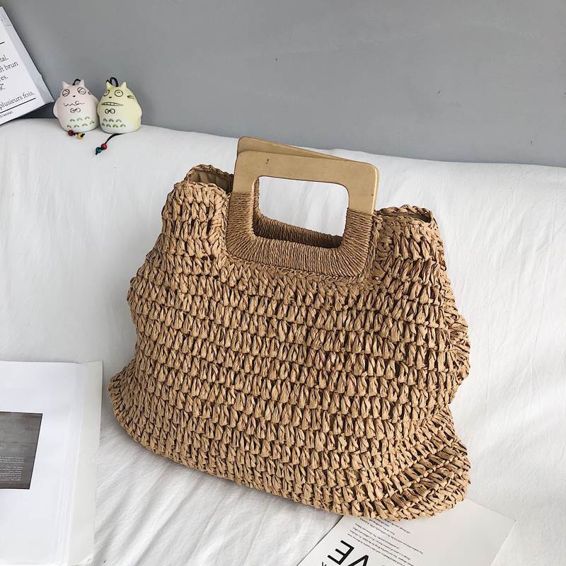 Straw Bag Beach Bag Handbag Handbag Pi-Mart