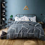 Household Brushed Bed Sheet And Duvet Cover Set Pi-Mart