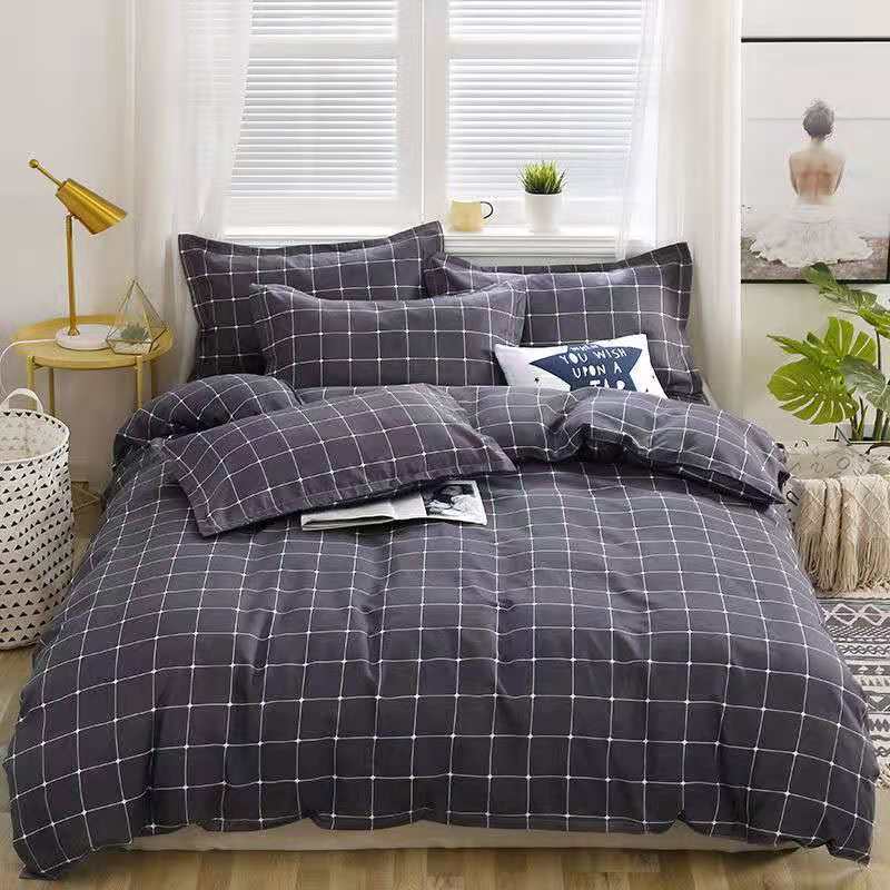 Household Brushed Bed Sheet And Duvet Cover Set Pi-Mart
