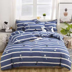 Household Brushed Bed Sheet And Duvet Cover Set Pi-Mart