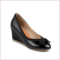 Shallow Mouth Round Toe Wedge Single Shoes Women Sweet Shoes Pi-Mart