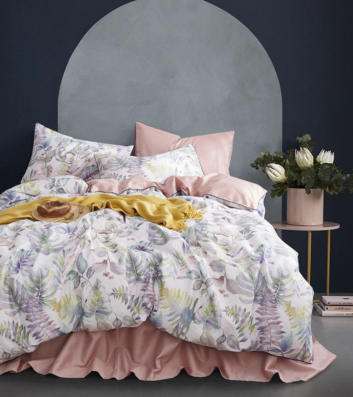Satin Long-Staple Cotton Printing Four-Piece Digital Printing Quilt Cover Sheet Long-Staple Cotton Four-Piece Set Pi-Mart