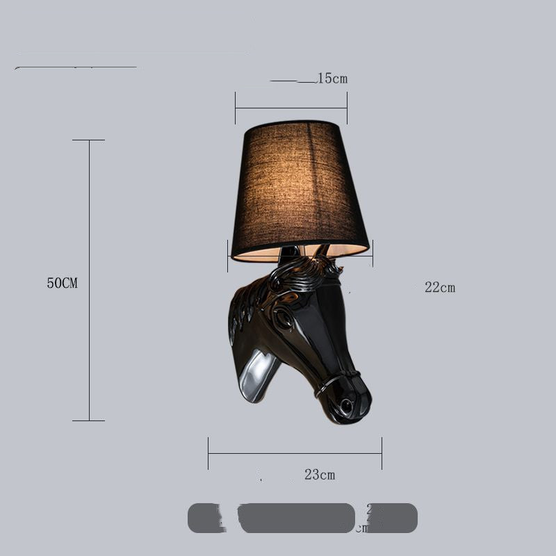 Horse Head Wall Lamp Living Room Modern Minimalist Creative Horse Head Lamp Bedroom Aisle Lootquake LLC