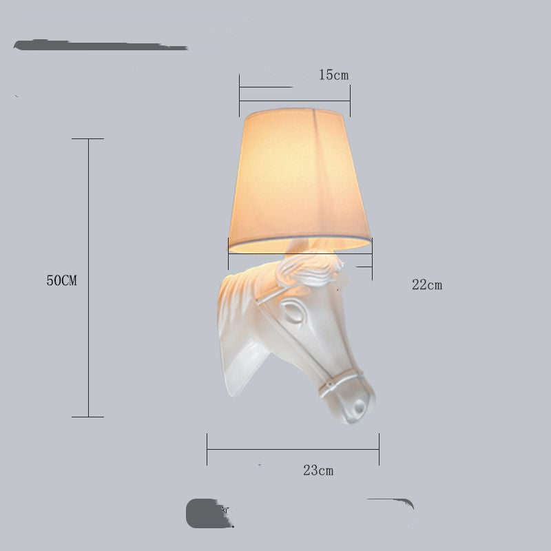Horse Head Wall Lamp Living Room Modern Minimalist Creative Horse Head Lamp Bedroom Aisle Lootquake LLC