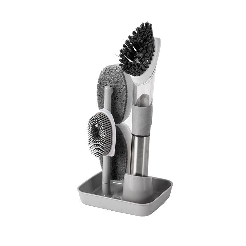 New Multifunctional Dish Brush Household Kitchen Oily Sponge Long Handle Cleaning Brush Pi-Mart