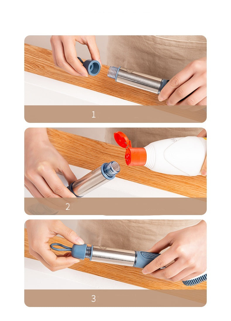 New Multifunctional Dish Brush Household Kitchen Oily Sponge Long Handle Cleaning Brush Pi-Mart