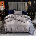 Three-Piece Set Of Imitation Silk Satin Bedding Home Textile Quilt Cover And Pillowcase Pi-Mart