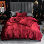 Three-Piece Set Of Imitation Silk Satin Bedding Home Textile Quilt Cover And Pillowcase Pi-Mart