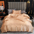 Three-Piece Set Of Imitation Silk Satin Bedding Home Textile Quilt Cover And Pillowcase Pi-Mart